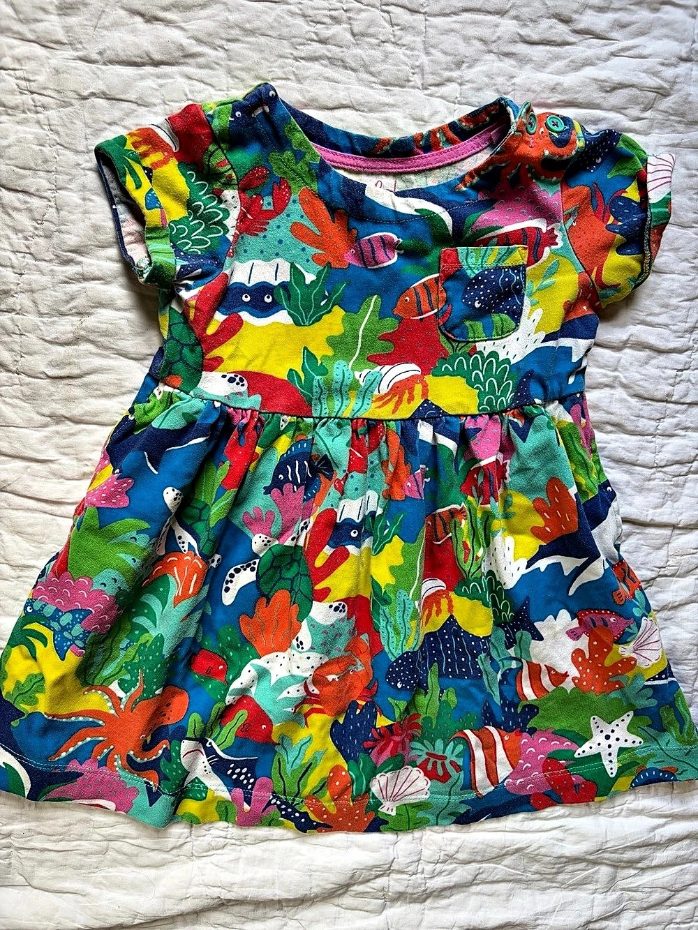 Mini Boden Sea Life Print Dress, 2-3 years
